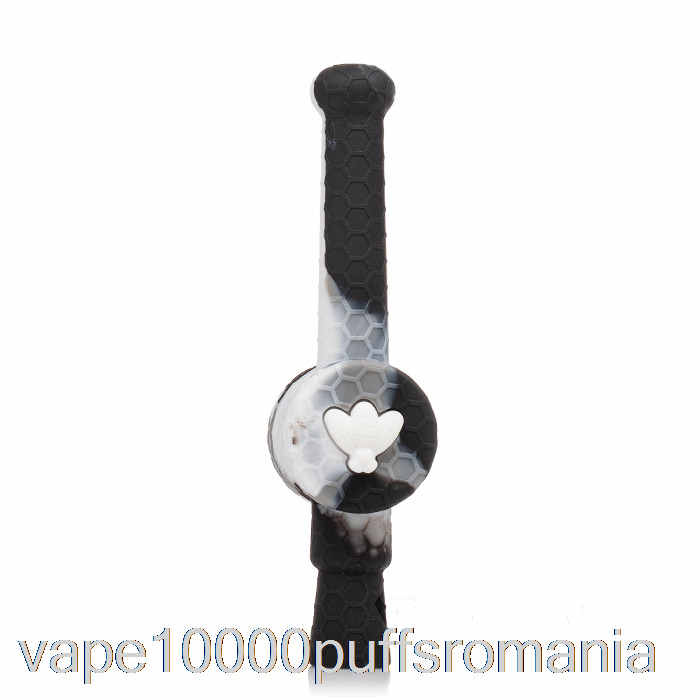 Vape Romania Stratus Reclaimer Honey Dipper Silicon Dab Paie Marmură Gri (negru / Gri / Alb)